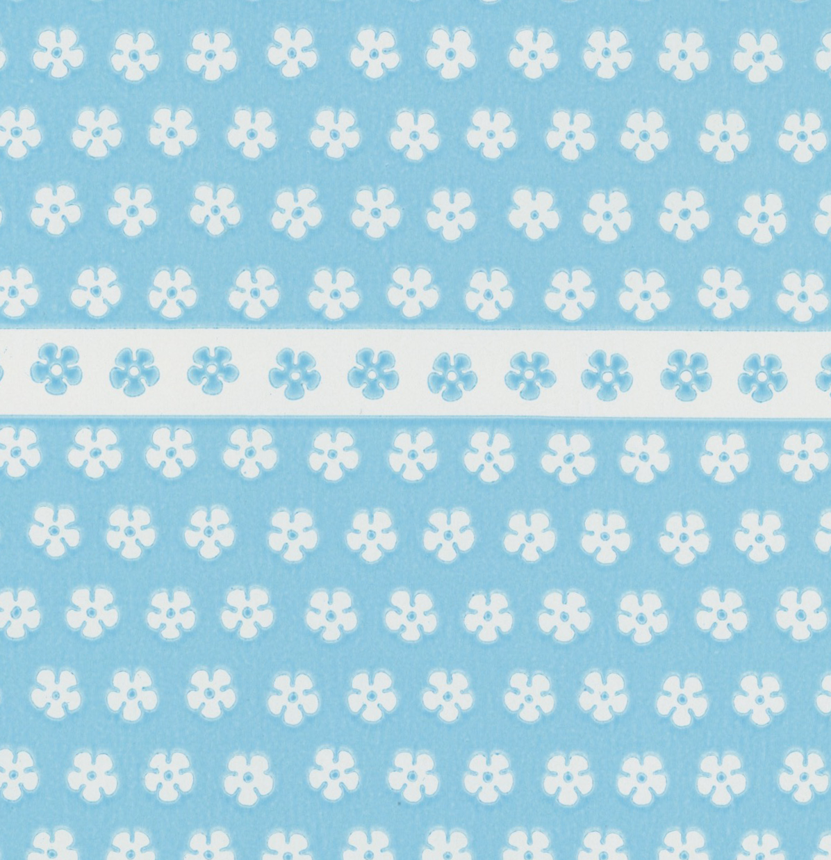 Blue and White Flower Liberty Print Vintage Paper